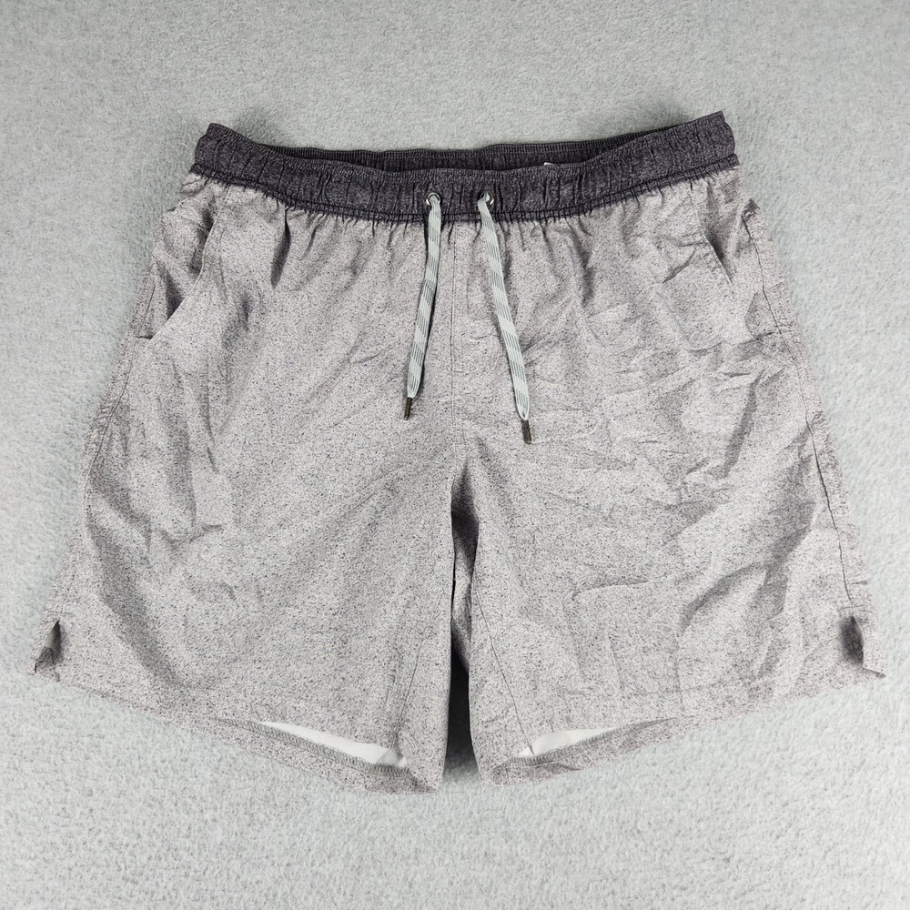 George‎ Athletic Shorts Mens L 36-38 Gray Soft Silver Heathered Boxer Liner 7"